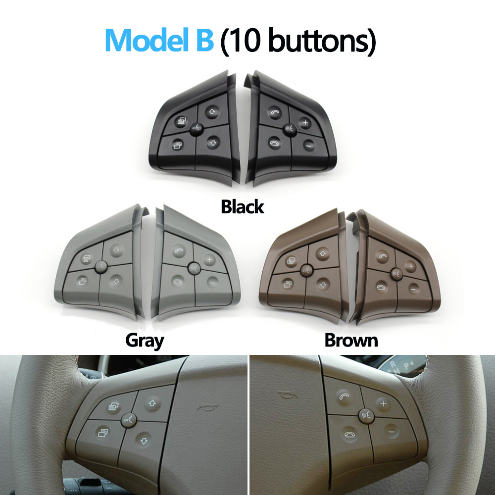 車の多機能ステアリングホイールボタンキット電話コントロールキーメルセデスベンツ W164 W245 W251 ML GL300/350/400/450 2006-2009