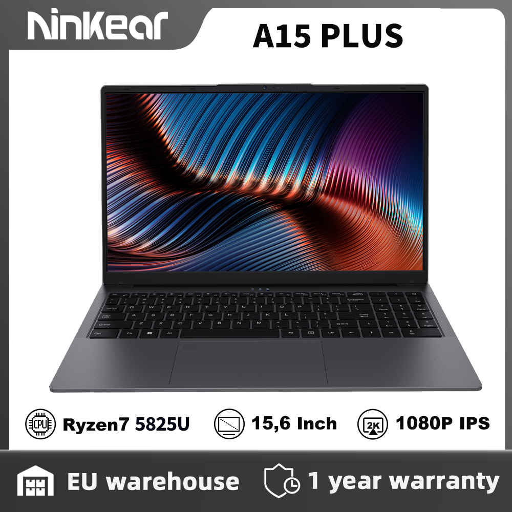 Ninkear A15 Plus 15,6 pulgadas FHD IPS portátil 32GB DDR4 1TB AMD Ryzen7 5825U PCIE Notebook 5000mAh batería de larga duración