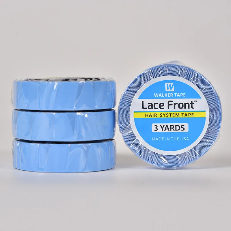 Sistema de cabelo fita dupla face walker fita ultra hold fitas de extensão do cabelo para fechamento do laço 3 metros/rolo peruca dianteira do laço cola