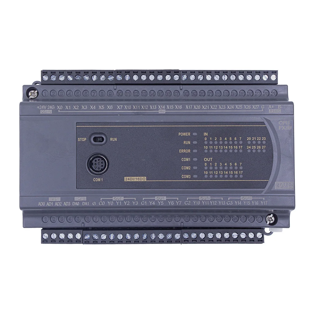 FX3U 14/24/32/40/60 MR/MT 0-10V analog input RS485 MODBUS Relay transistor Output