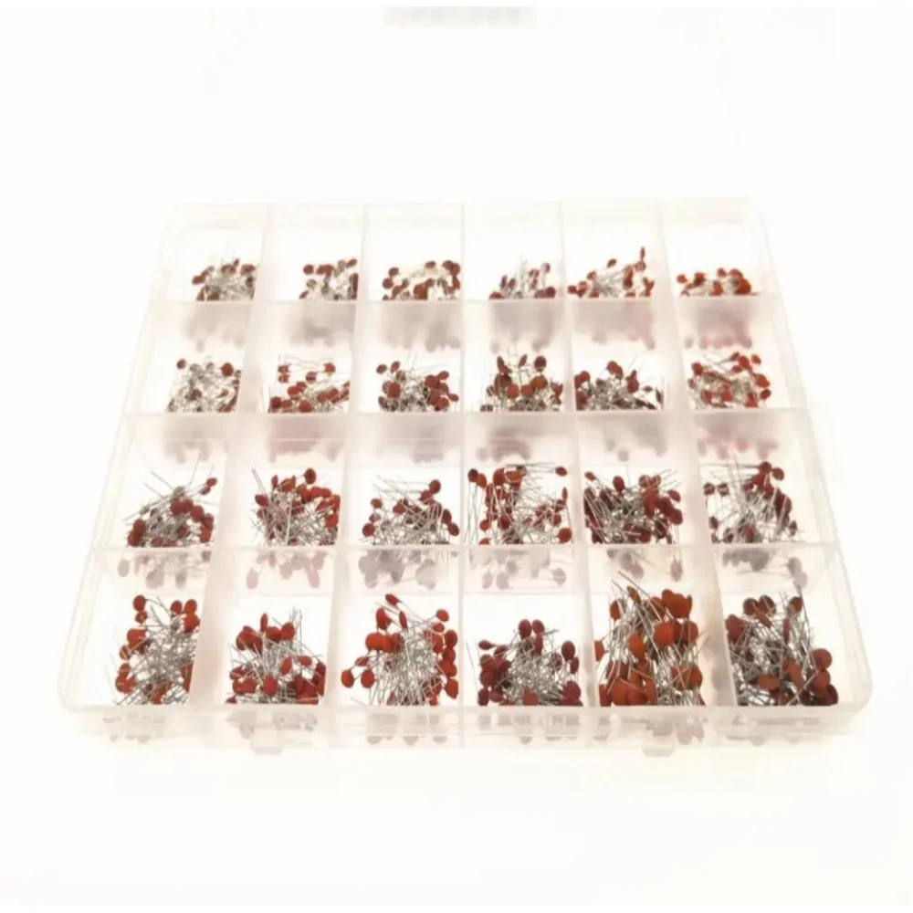 960 unids/lote Kit surtido de condensadores cerámicos 2PF-0.1UF 50V juego de condensadores cerámicos 24 valores * 40 Uds condensadores electrónicos diy 20%