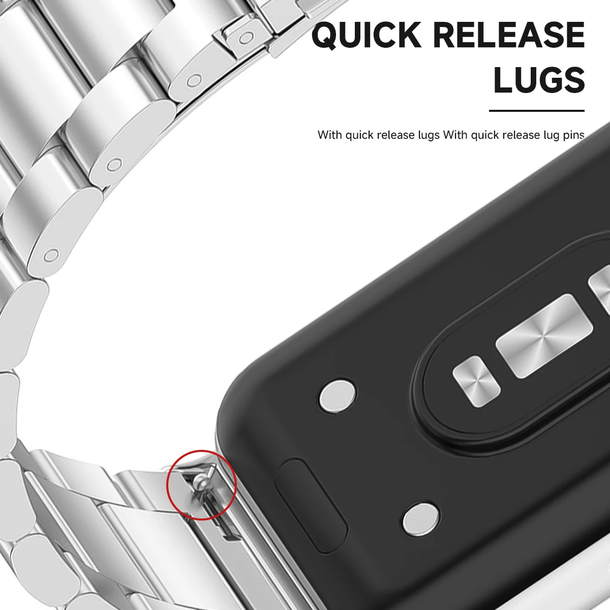 サムスンギャラクシーフィット3用ステンレススチールストラップ,メタルブレスレット,高級ビジネスバンド,SM-R390アクセサリー