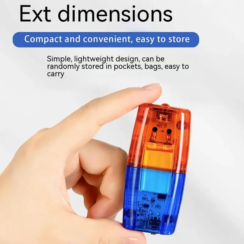 Red&Blue LED Strobe Warning Light PolicesShoulder Clip Flashlight Outdoor Running Light USB Rechargeable Safety Helmet Work Lamp