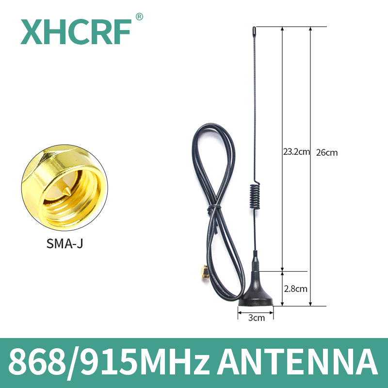 Lora 868 MHz 915 MHz Antenne mit Magnetfuß SMA-Stecker Omni-Langstreckenantennen 900 MHz 1 m 2 m Pigtail-Antenne DTU-Antenne