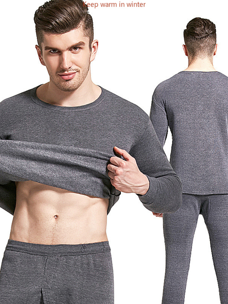 Intimo termico invernale Mutande lunghe da uomo Mantieni caldi Top + Pantaloni Set Abiti spessi Comodi set di biancheria intima termica