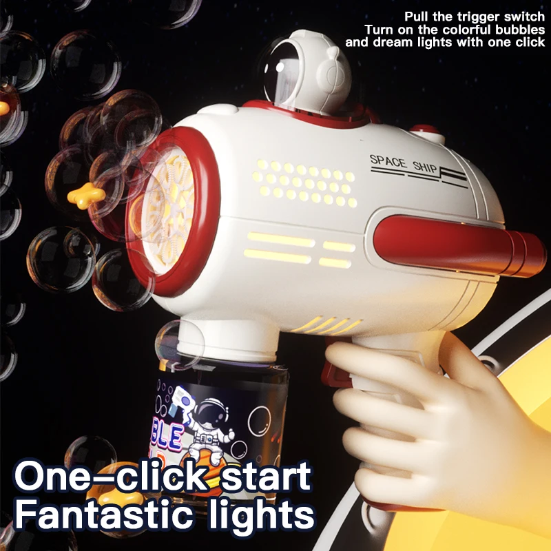 Kinderen Bubble Gun Speelgoed Astronaut Volautomatische Bubble Machine Bubbles Gun Outdoor Game Fantasy Speelgoed voor Jongens Meisjes Geschenken