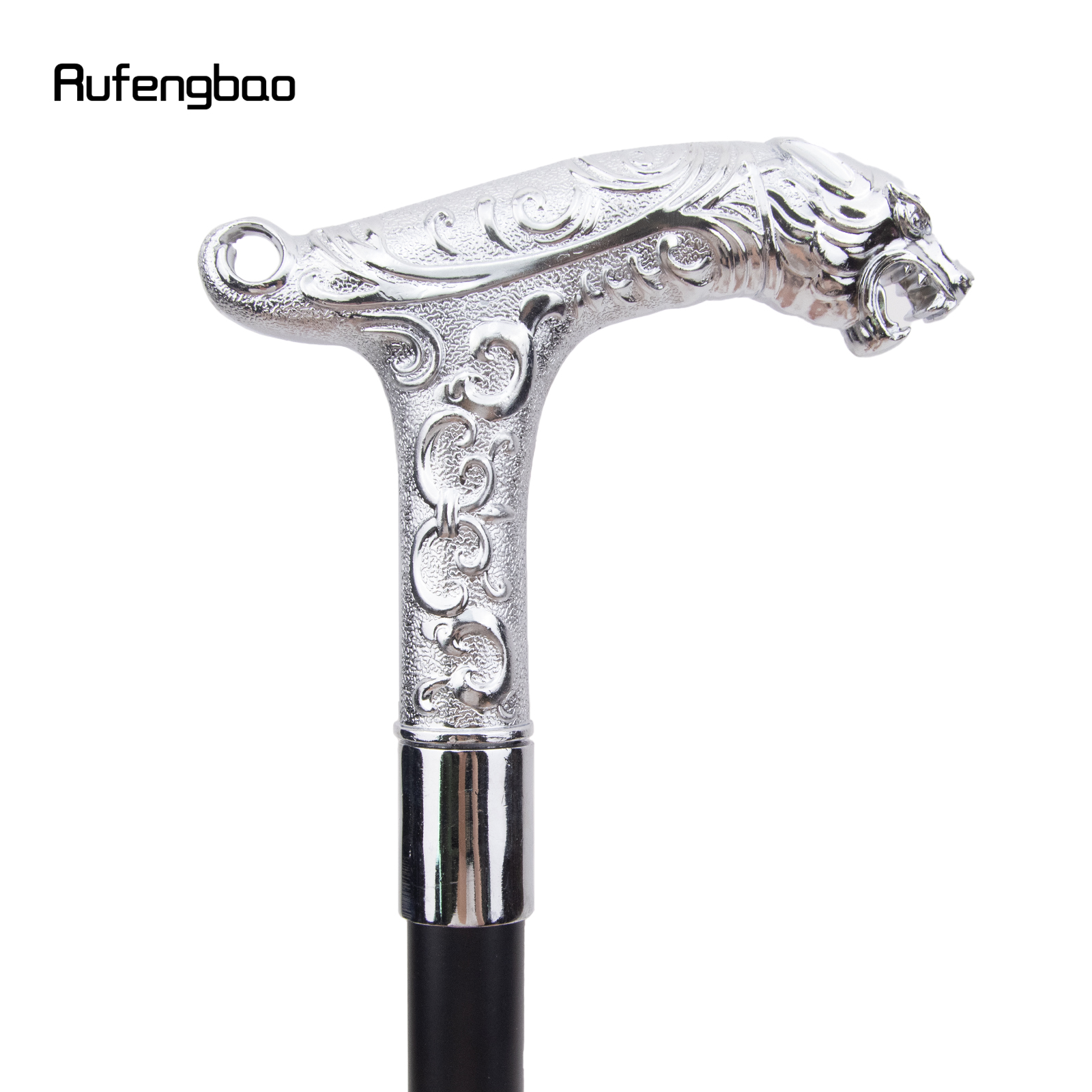 Leopardo branco com cauda moda bengala para festa decorativa bengala elegante botão crosier bengala 93cm