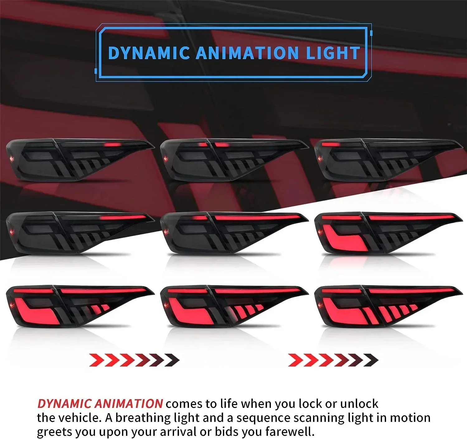 ApolloArchaic Lampu Belakang Led Kualitas Tinggi dengan Sinyal Belok Berurutan untuk Lampu Belakang 11th 2021-UP Lampu Mobil Plug And Play
