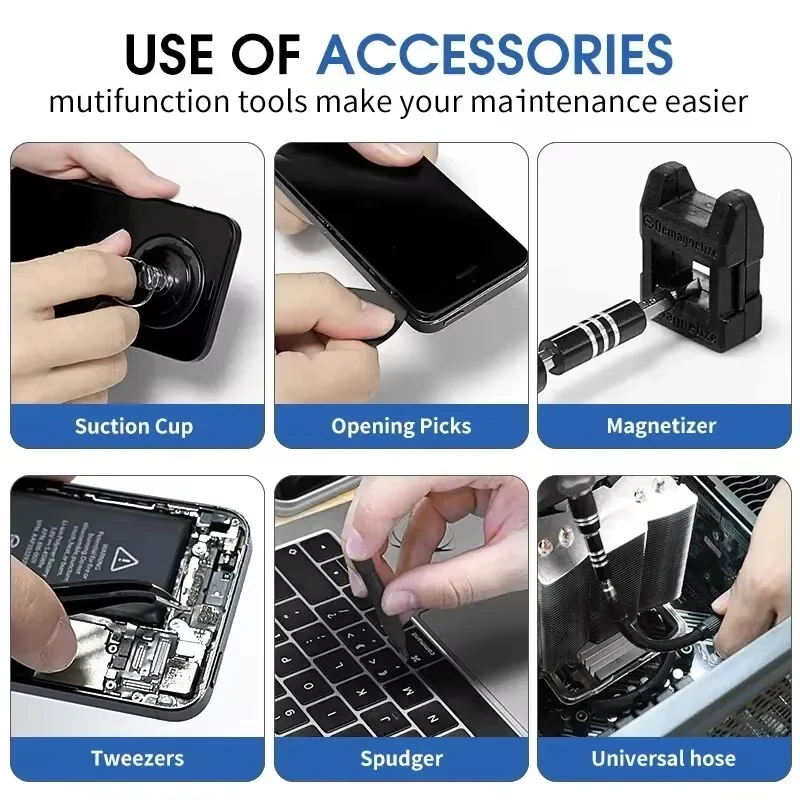 Precision Screwdriver 115 In 1 Set Magnetic Mini Screw Nuts Bits WEEKS Multifunction Household Repair Tools Kit
