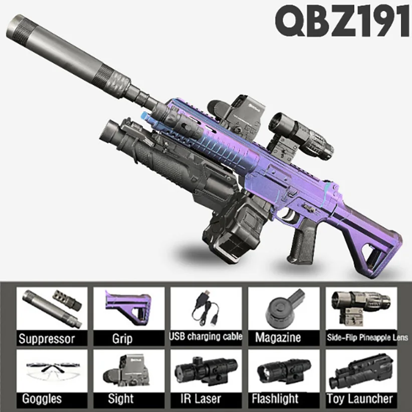 Rifle eléctrico M416 de Gel Blaster EBB, pistola de chorro de bola de Gel para juegos CS de equipo al aire libre, juguetes para padres e hijos para adultos y adolescentes (regalos)