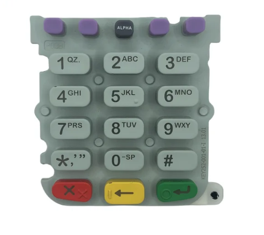 Teclado de silicona para Verifone VX520, Terminal POS 252, 001-01, teclado de goma de repuesto