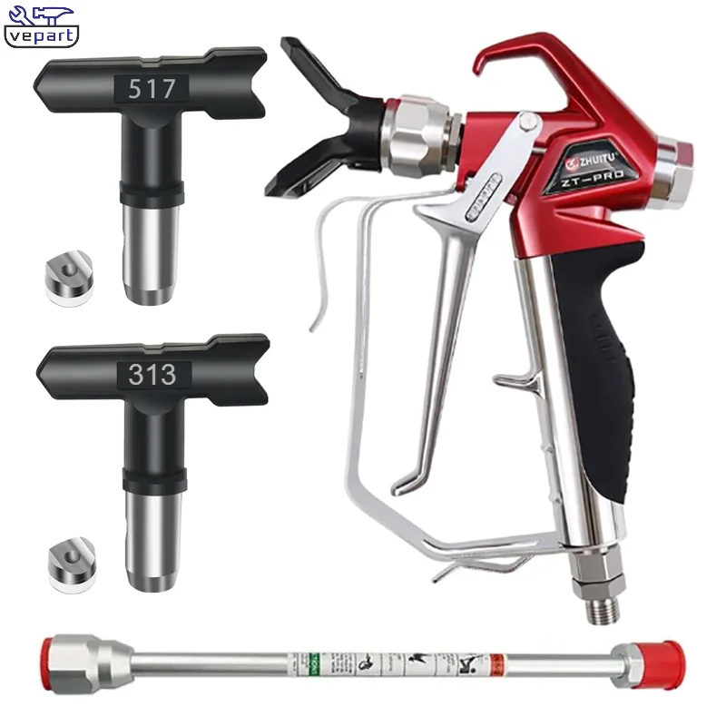 Vapart 3600 PSI Реверсивный 517 Наконечник сопла Поворотный шарнир с 11-дюймовым удлинителем Безвоздушный распылитель краски Высокое давление