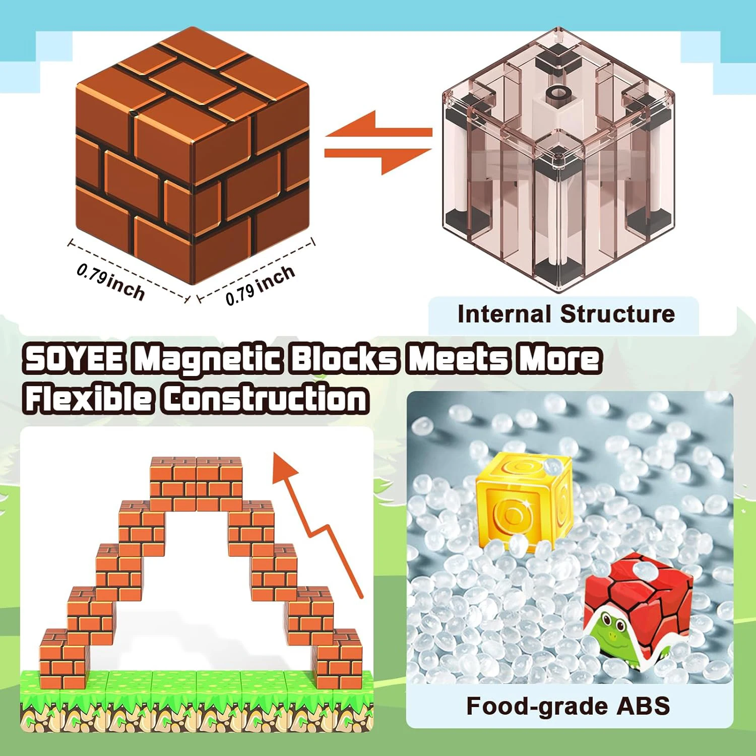 磁気ビルディングブロックおもちゃビルド鉱山マグネット世界建設セット STEM 感覚教育クリスマスギフト