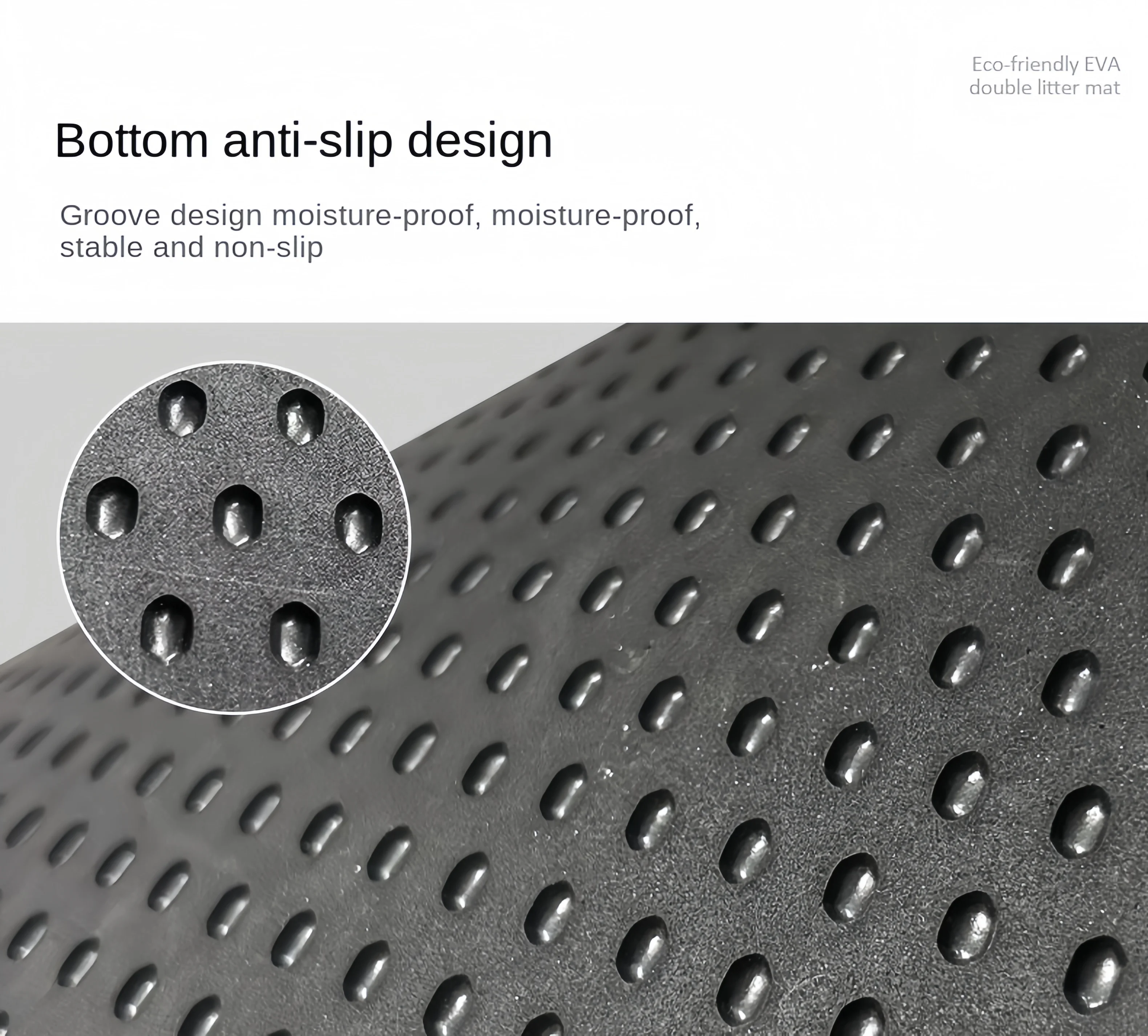 Tapete de areia de gato de tamanho grande, dupla camada impermeável Pet Litter Box, almofada de areia antiderrapante, cama lavável, produtos limpos