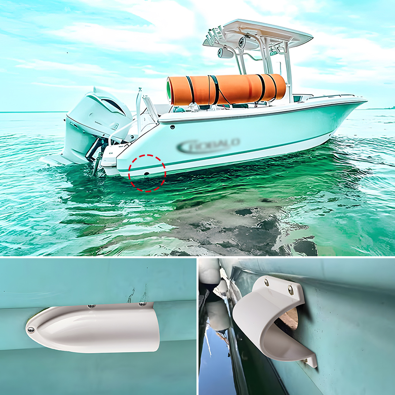 Marine Clamshell afvoerafdekking – anti-terugstroom bootafvoeraflector, waterdichte spatscherm, vermindert waterbestendigheid, ABS,