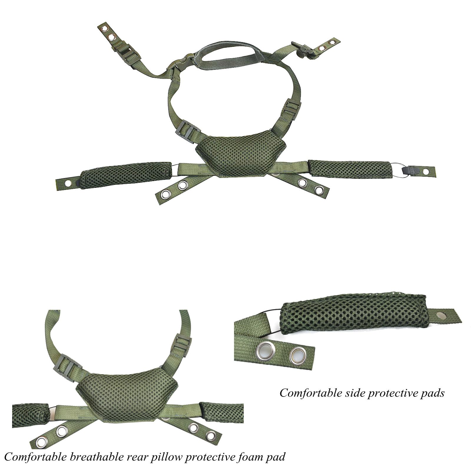 BOOIU Wendy Helmet Dial Suspension System Chin Strap Tactical Airsoft Helmet Chin Strap Hunting Explorer Advanced Fast Helmets ﻿