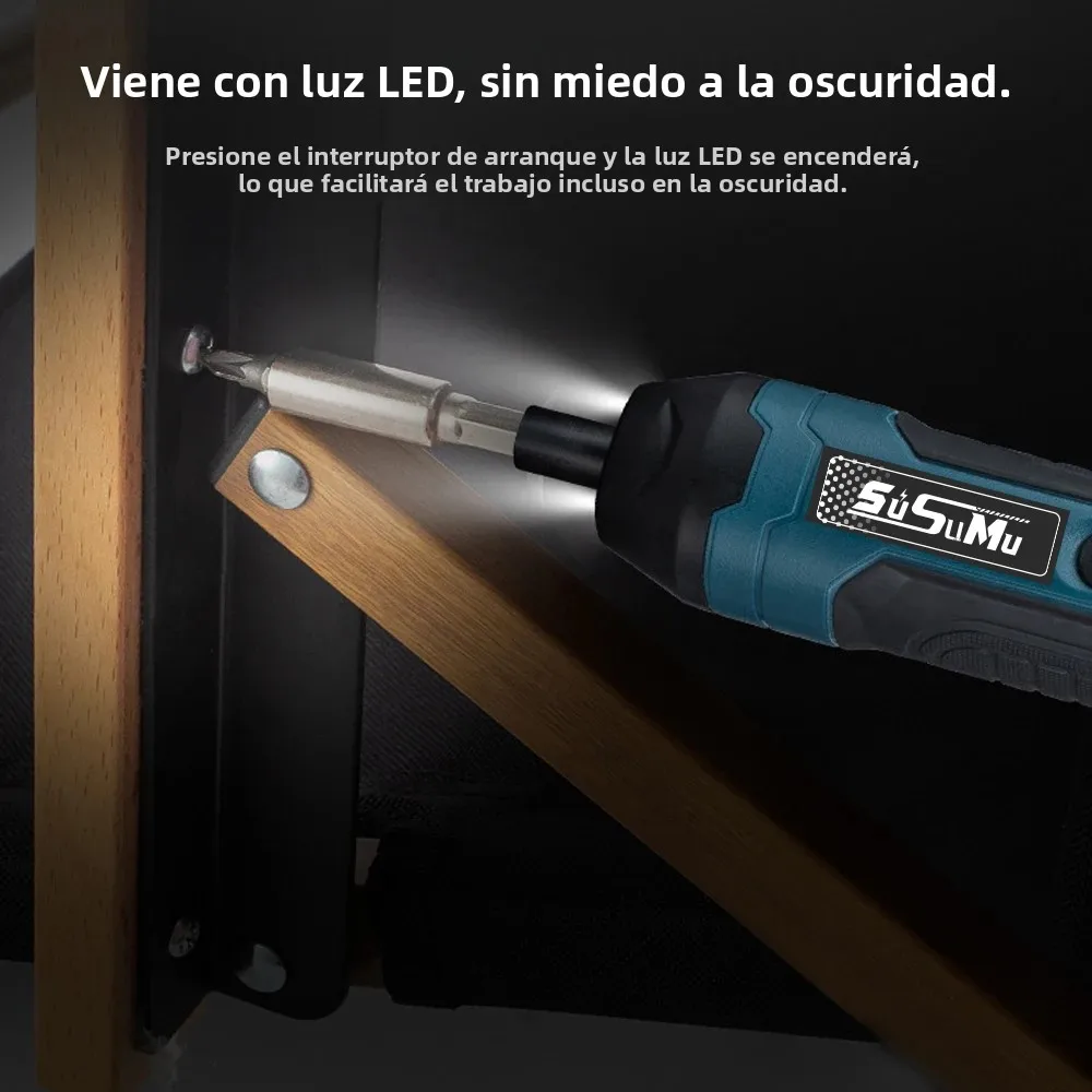 Mini juego de destornilladores eléctricos, recargable por USB, 1300mah, taladro eléctrico de ajuste, Kit de herramientas de reparación de torsión de desmontaje multifunción