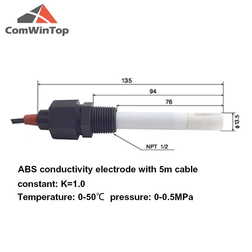 น้ํา EC เครื่องส่งสัญญาณ EC sensor TDS การนําไฟฟ้าเซนเซอร์โมดูล 4-20ma 0-5V 0-10V RS485 เอาต์พุต Analog แรงดันไฟฟ้าขาออก