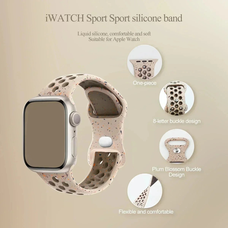 Apple Watch 밴드 용 스트랩 46mm 44mm 49mm 45mm 40mm 41mm 38 42mm correa 통기성 팔찌 iwatch 시리즈 10 8 SE 7 6 5 9 Ultra