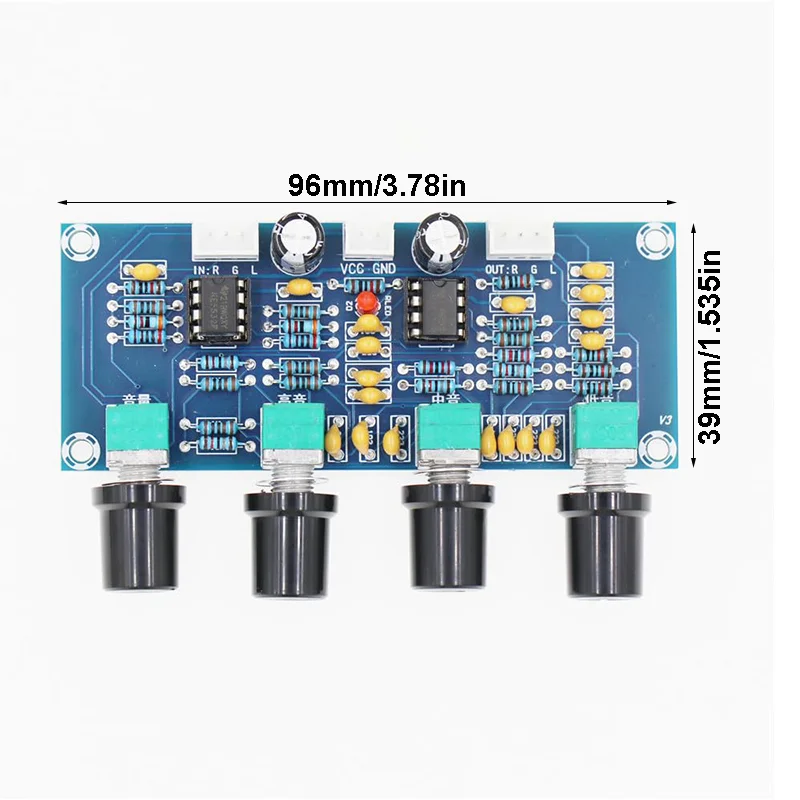 Preamplificatore scheda tono Aokin XH-A901 NE5532 Preamplificatore con regolazione del volume dei bassi alti Preamplificatore Controller tono