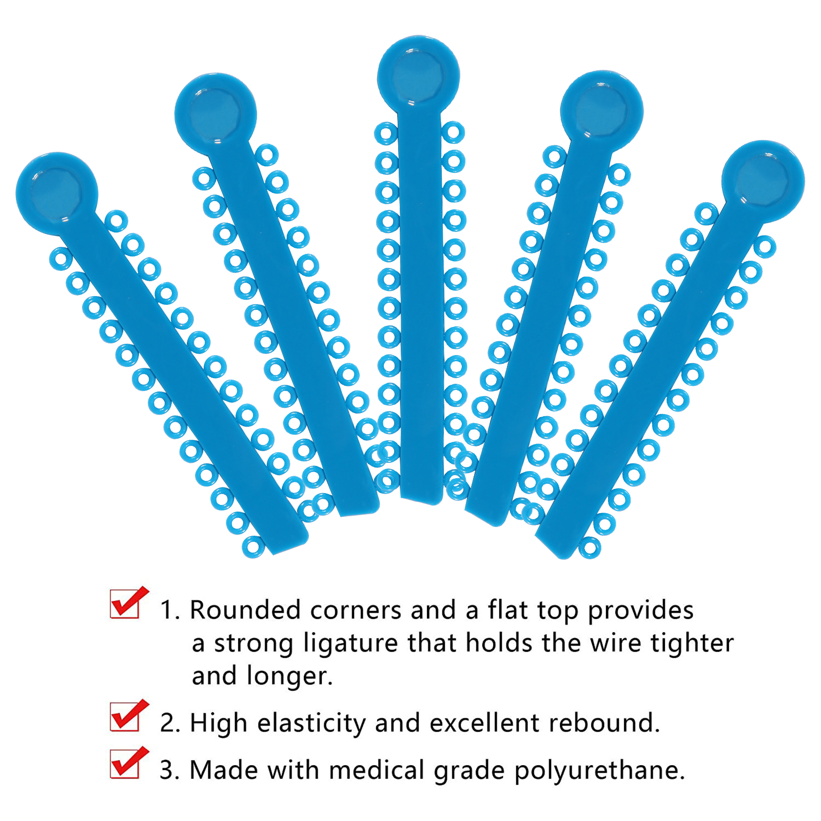 40 ピース/バッグ歯科矯正弾性結紮ネクタイブレースエラストマ歯科結紮モジュール/結紮ネクタイ歯科医治療