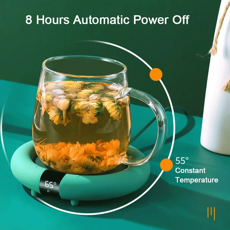 Nuevo calentador de tazas de café, posavasos con calefacción eléctrica para el hogar y la Oficina, calentador de tazas de té ajustable con 3 temperaturas, regalo de cumpleaños y Navidad