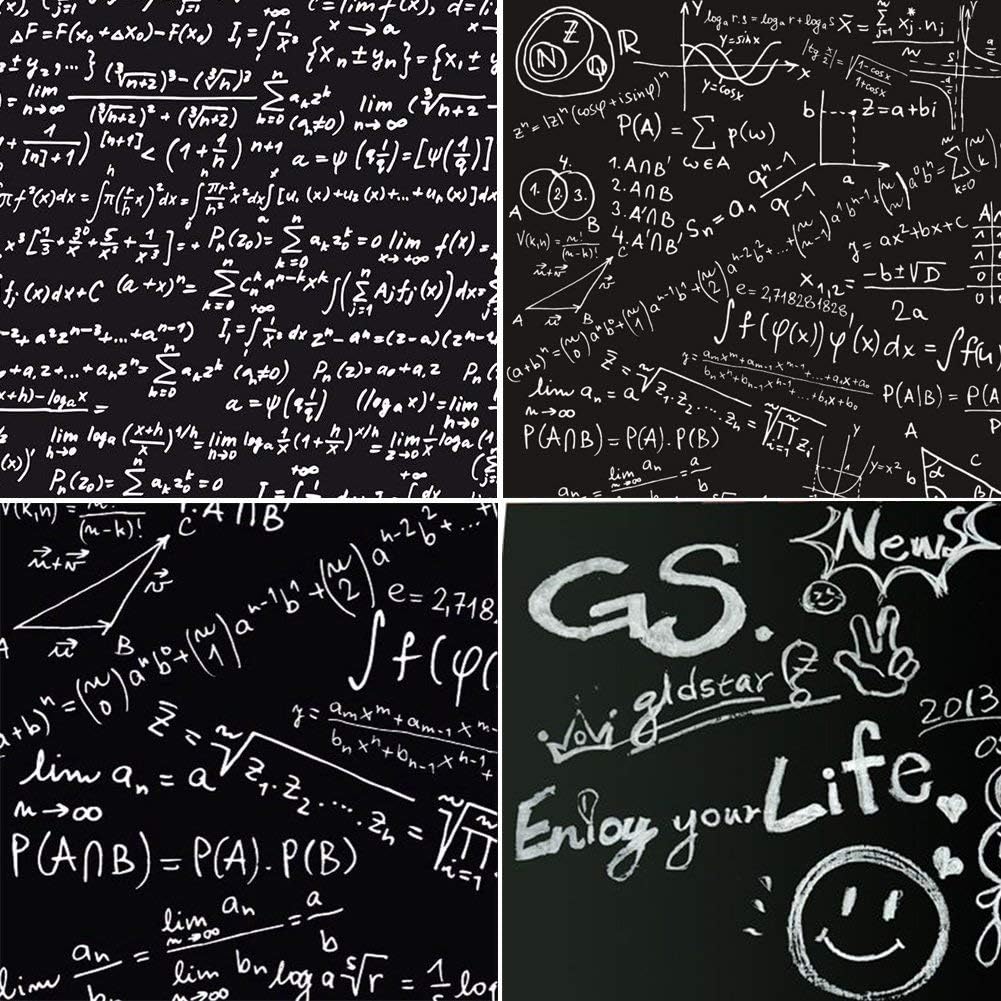 Chalkboard Contact Paper Roll 17.3" x 78.7" Contains 5 Chalks Removable DIY Chalkboard Wall Stickers, Black Chalkboard Stickers