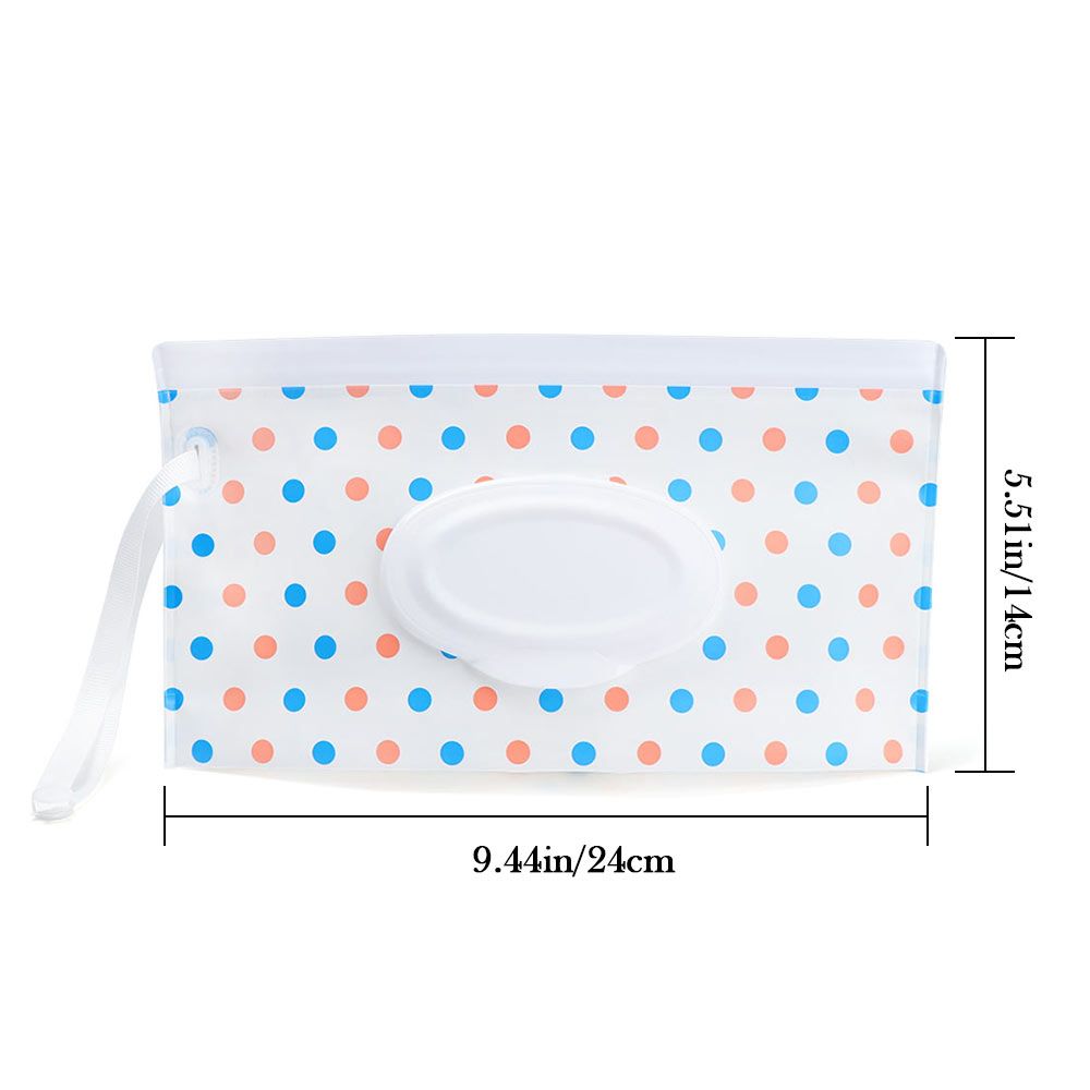 Wet Wipes Bag Portable Flip Cover Cosmetic Pouch Snap-Strap Cosmetic Pouch Tissue Box Carrying Case Stroller Accessories