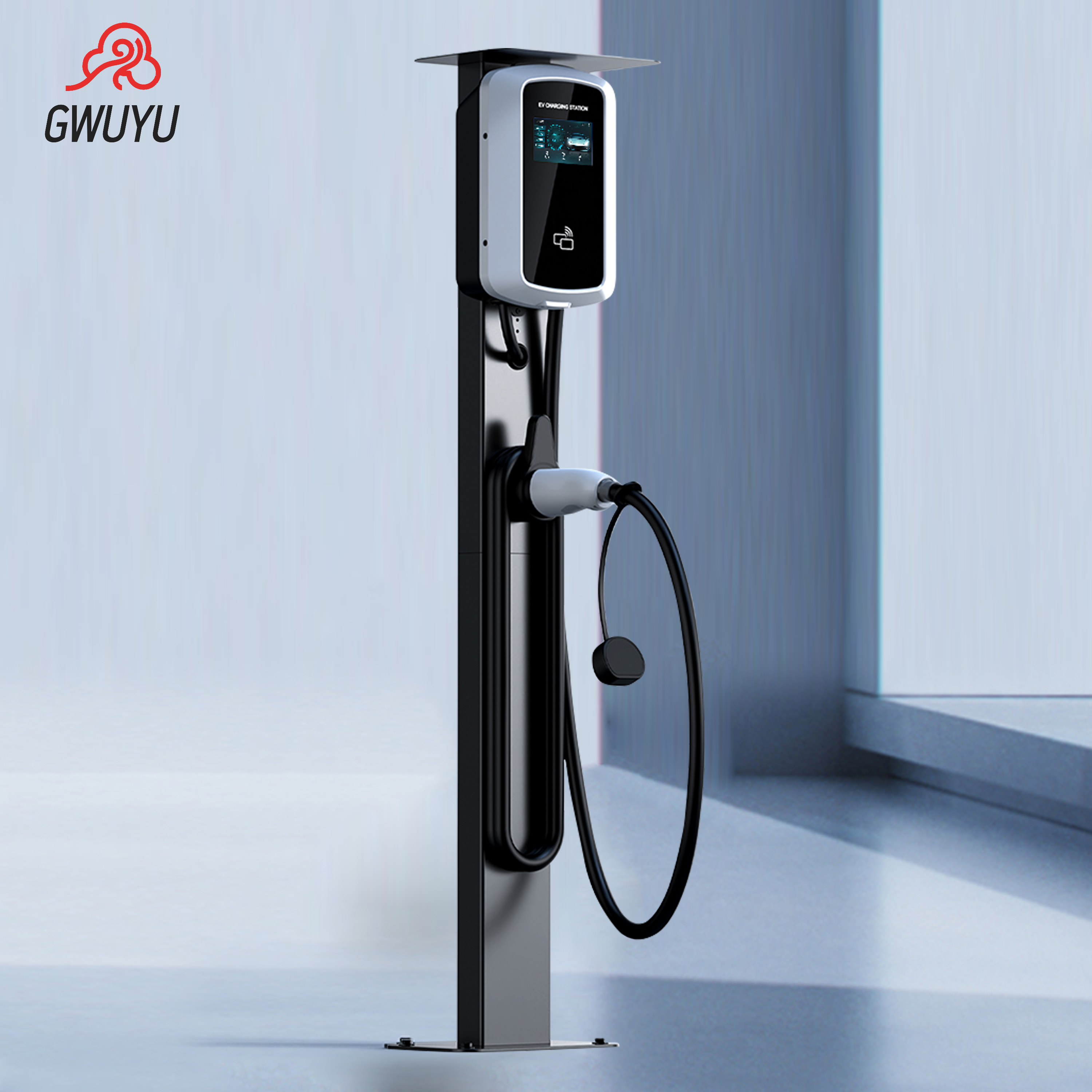 Mounted EV Charging Station Pedestal Ev Charging Mounting Pole