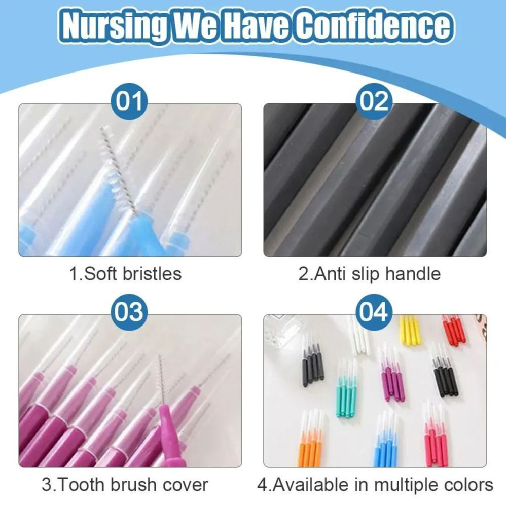 Interdental Brush Box Interdental Brush 20 Pieces Clean Tooth Gap Braces Gap Straight Orthodontic Interdental Brush