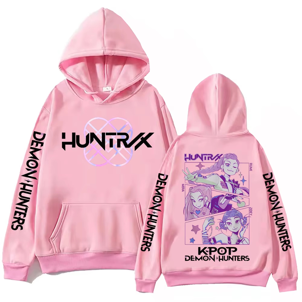 Anime K-Pop Demon Hunters Moletom com capuz Harajuku Hip Hop pulôver tops moletom presente para mulheres e homens