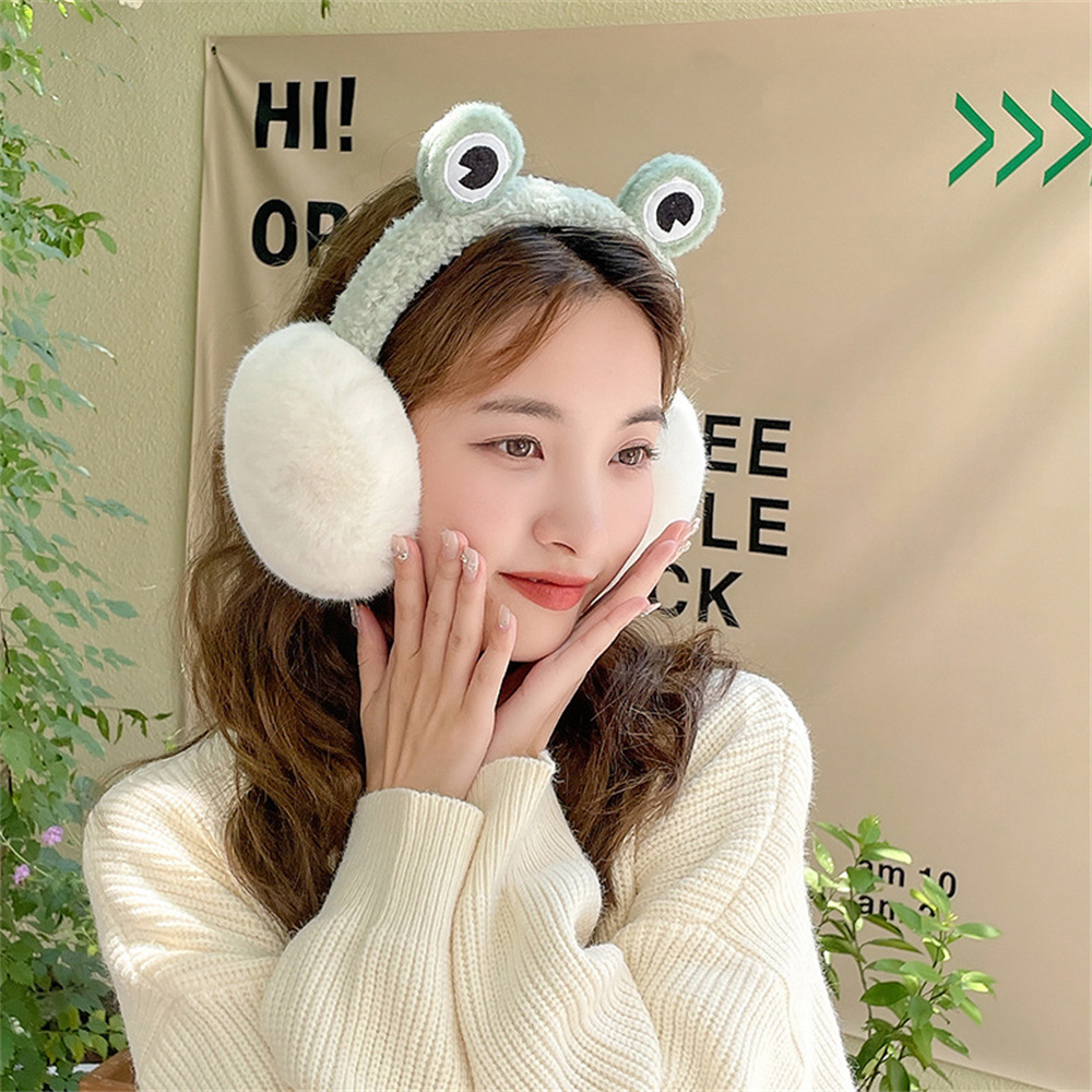 Cache-oreilles chauds d'hiver pour femmes, protection des oreilles, artefact mignon, chapeaux d'oreille de grenouille, oreillette antigel