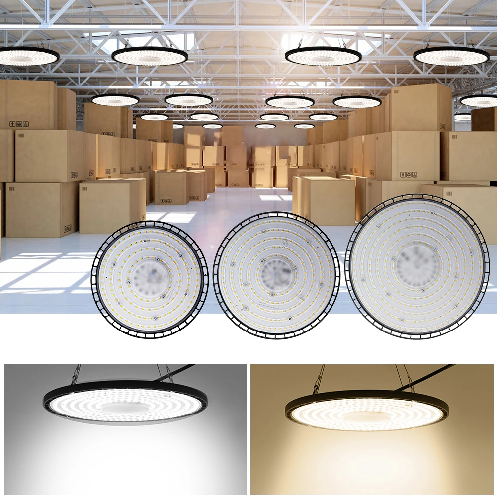 UFO High Bay Light 70W 100W 150W IP65 Wasserdichte LED-Industriebeleuchtung für Garage Gym Factory Warehouse