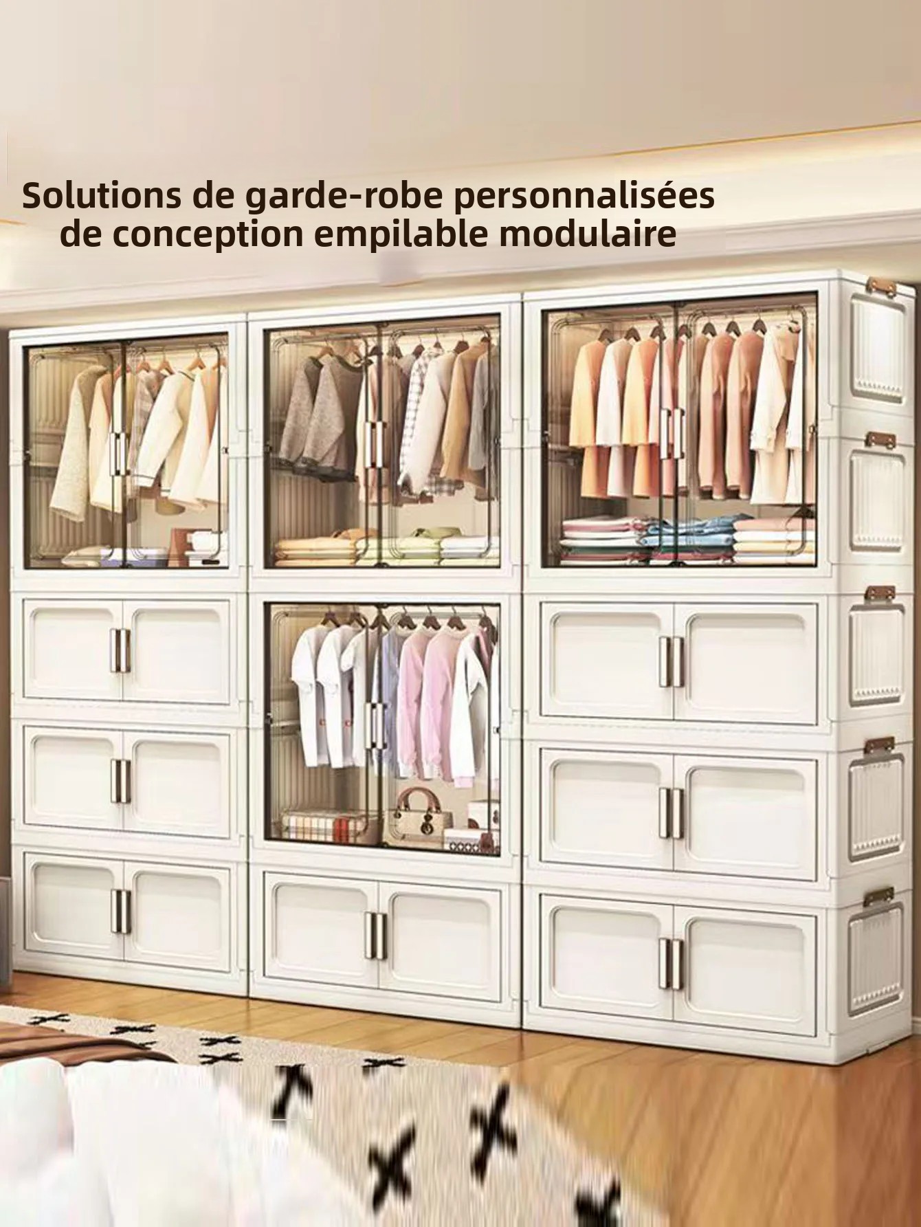 Armoire de rangement pliante, casier pliable mural, organisateur Compact pour la maison et le bureau, conception peu encombrante