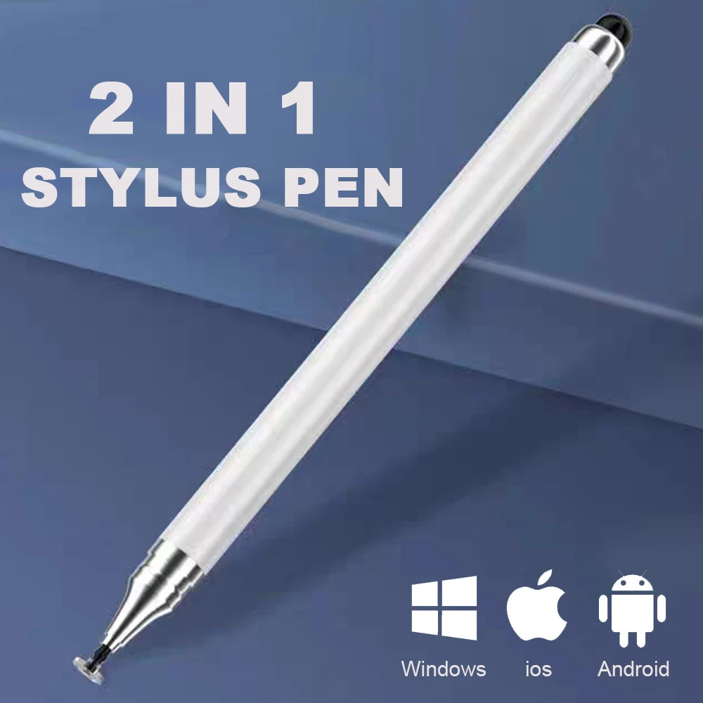 1/2 個 2in1 ユニバーサルスタイラスペンタブレットモバイル Android ios 電話 iPad アクセサリー描画タブレット容量性スクリーンタッチペン