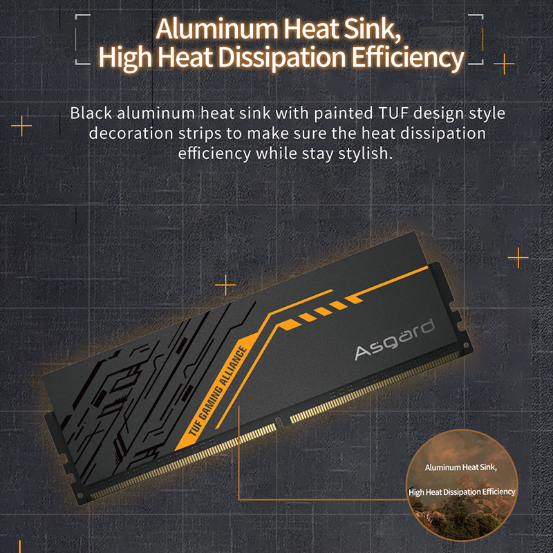 Asgard TUF Series Co-brand DDR4 RAM PC 16GB 32GB 3200MHz 3600MHz RAM para escritorio Udimm