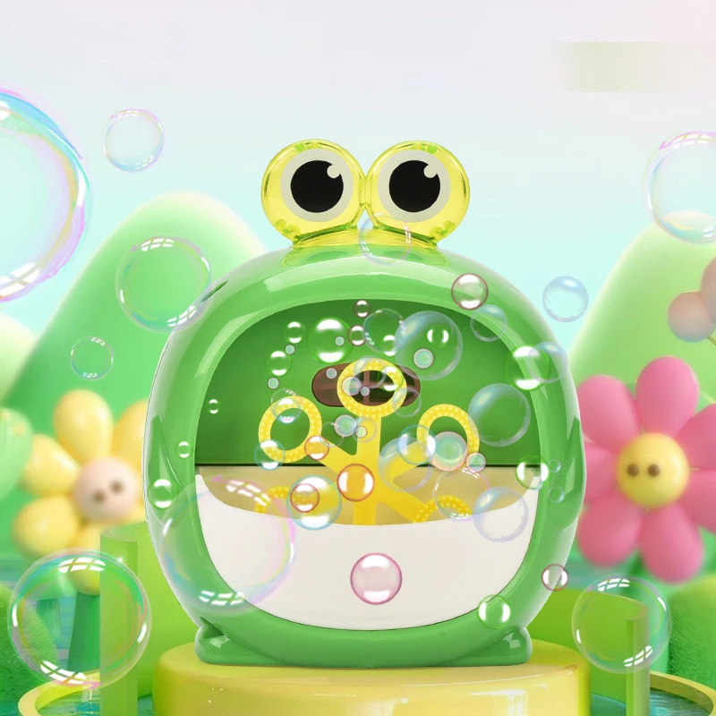 ตลก Bubble Machine การ์ตูนไดโนเสาร์กบสัตว์ Magic สบู่น้ํา Bubble Blower มือถือของขวัญคริสต์มาสสําหรับเด็กชายหญิง