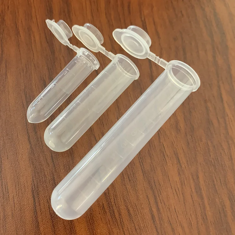 10 Chiếc 2ML/5ML/10ML Phòng Thí Nghiệm Tiếp Liệu Mẫu Trong Suốt Nhựa Vi Ly Tâm Ống Ống Nghiệm kẹp Phòng Thí Nghiệm Hộp Đựng Nắp