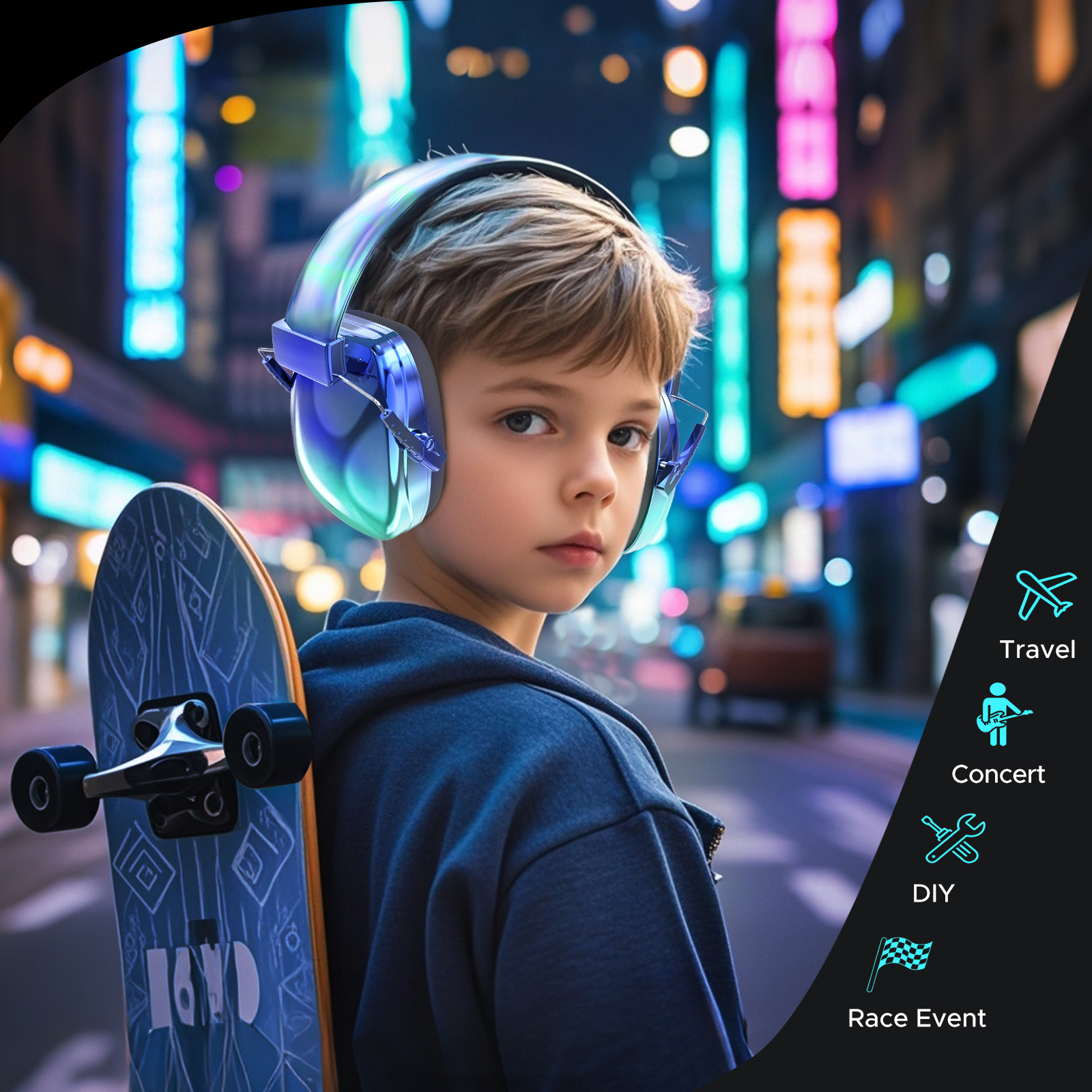 Noise Cancelling Earmuffs For Kids Adult Ear Protection Headphone Safety Hearing Protector For Shooting Gift Security Protection