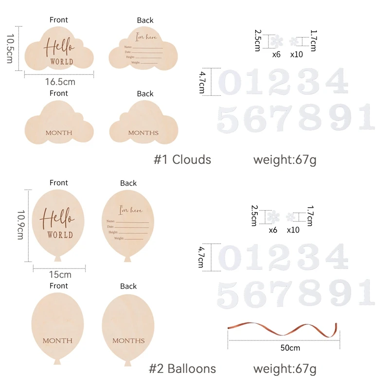 เด็กทารกเดือนการถ่ายภาพ Prop Cloud Shape บันทึกการ์ดทารกแรกเกิดของขวัญวันเกิด Milestone Card ของที่ระลึกเด็กอุปกรณ์เสริม