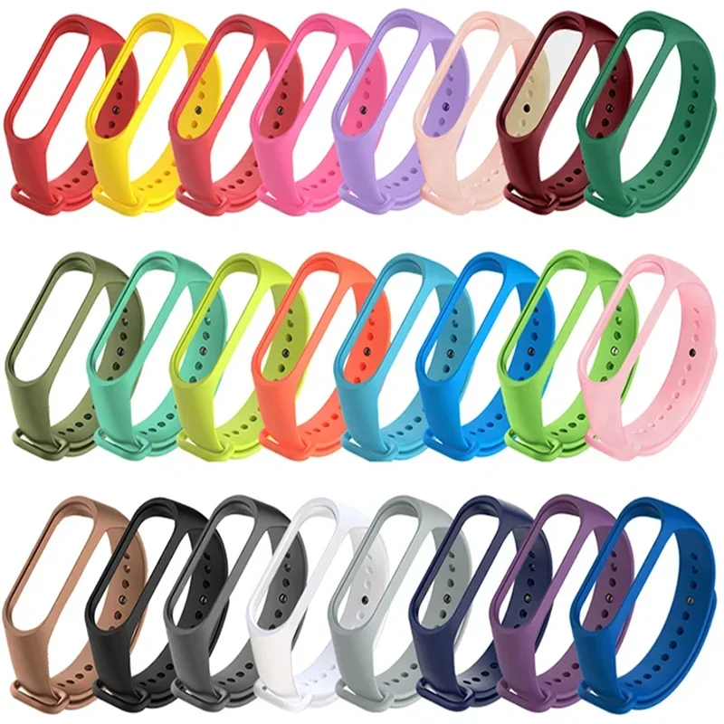 Nueva Correa de silicona para Xiaomi Mi Band 4 5 6 7 pulsera de reloj deportivo Miband4 miband7 Correa Mi band 3 4 5 6 7 Band