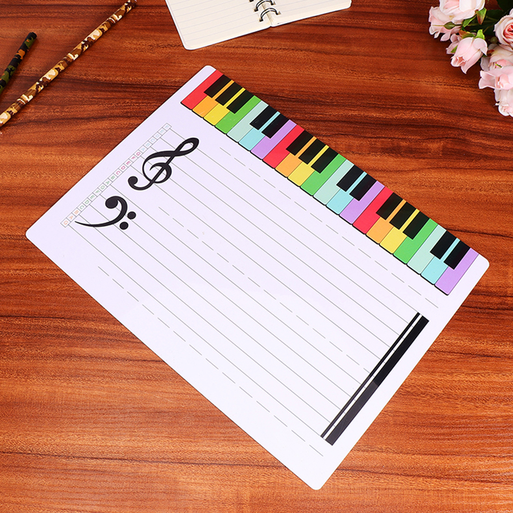 Erasable White Boards Exercise Music Teaching Tool Piano Musical Note Whiteboard Student