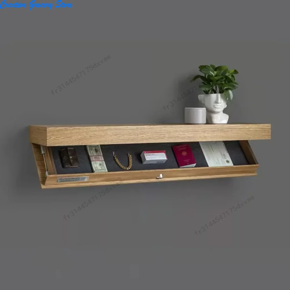 Wandmontiertes Magicflap-Designer-Regal aus Holz, multifunktional, verdecktes schwebendes Regal, geheimes Fach, Wandregale, Heimdekoration