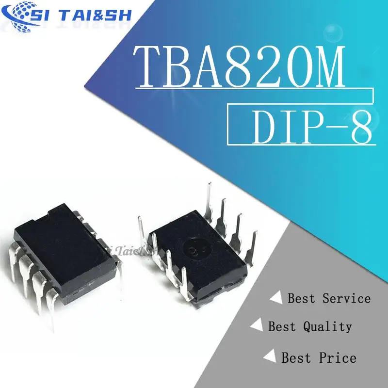 10 unids/lote TBA820M TBA820 funda protectora de plástico negro para DIP-8