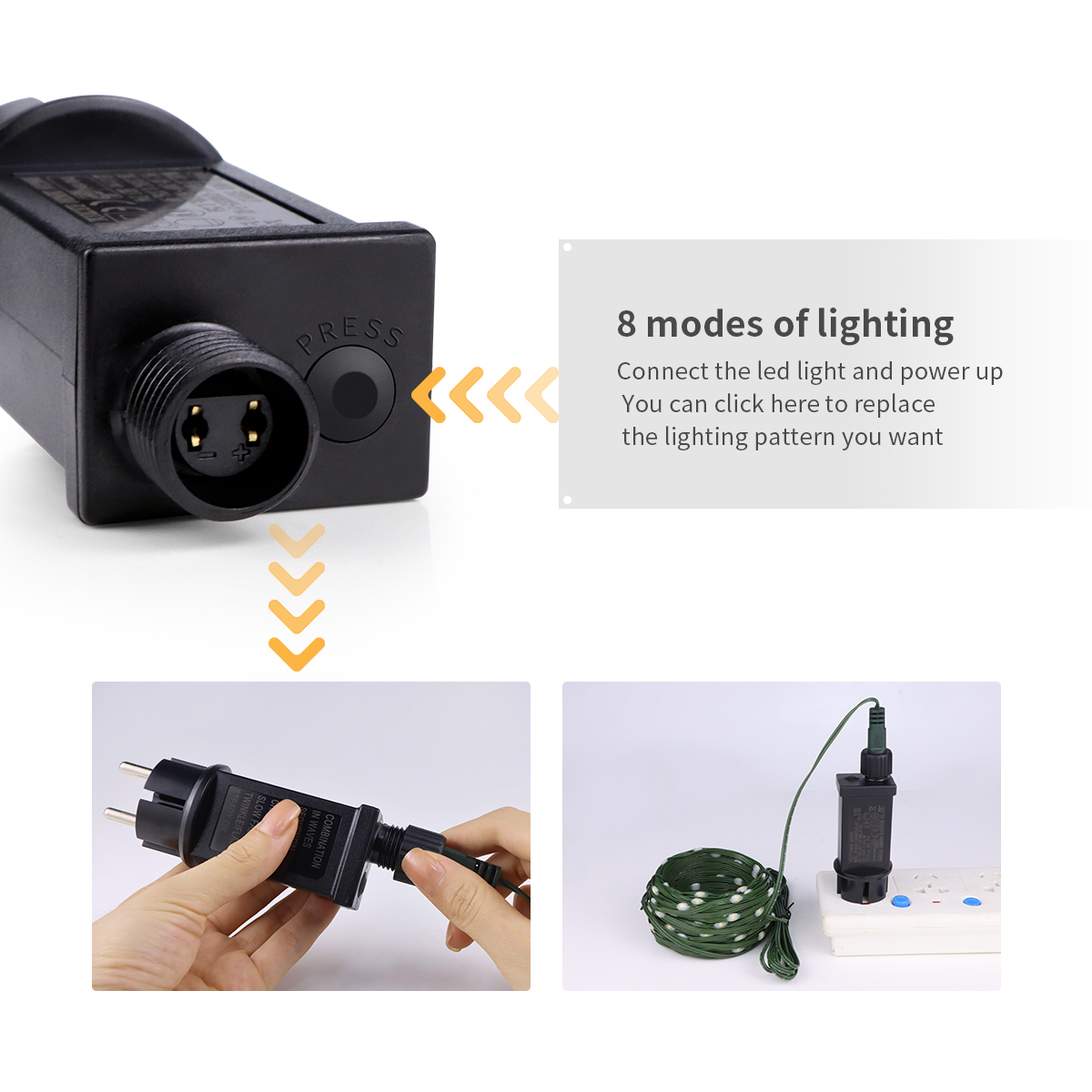 50M 100M grüne Lederkabel LED-Lichterkette 30M 20M 10M Weihnachtslichterkette im Freien wasserdichte Baumgirlande Dekor