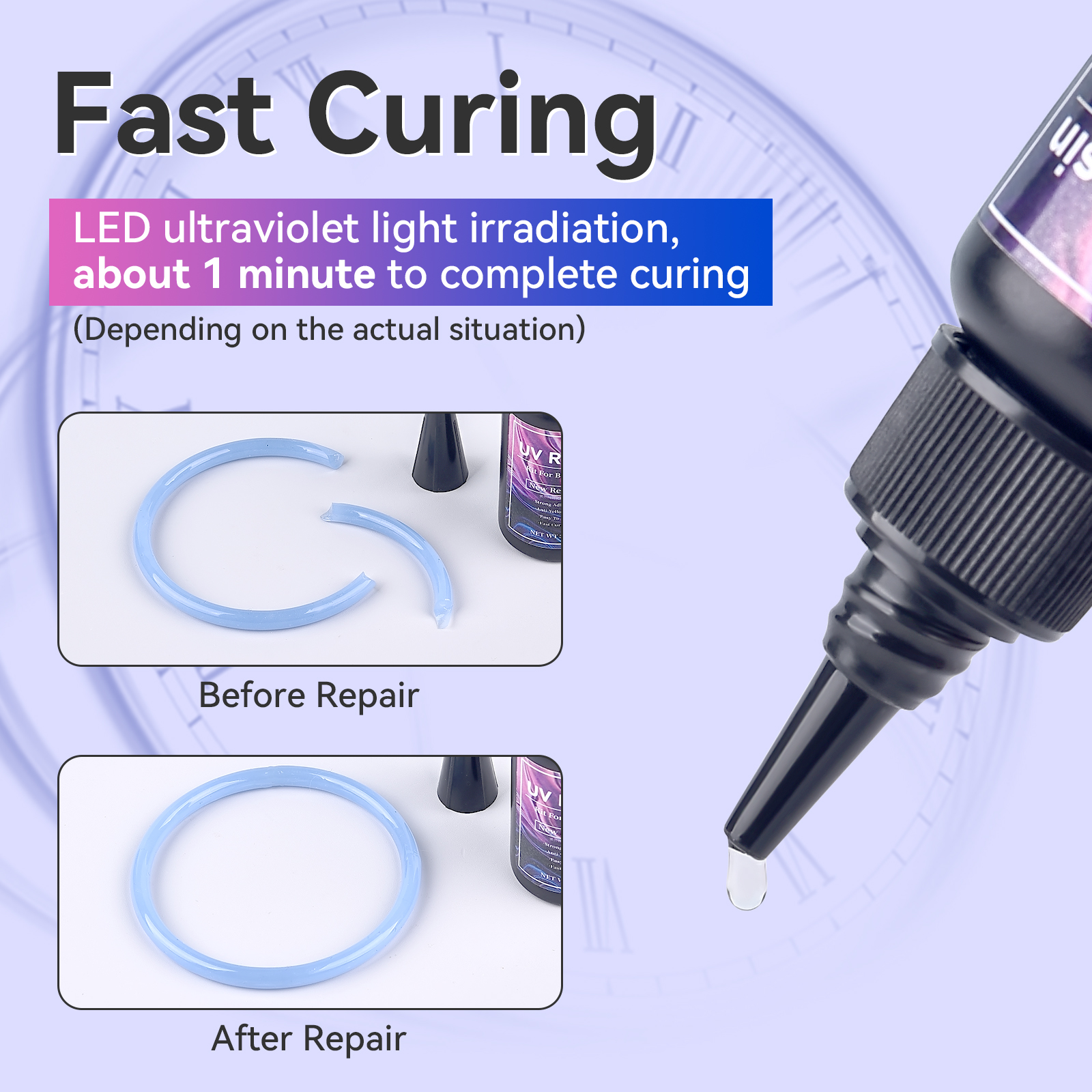 20g/30g/50g UV Epoxy Resin Glue DIY Jewelry Making High Transparency Fast Drying High Hardness Glue UV Lamp DIY Craft Decor