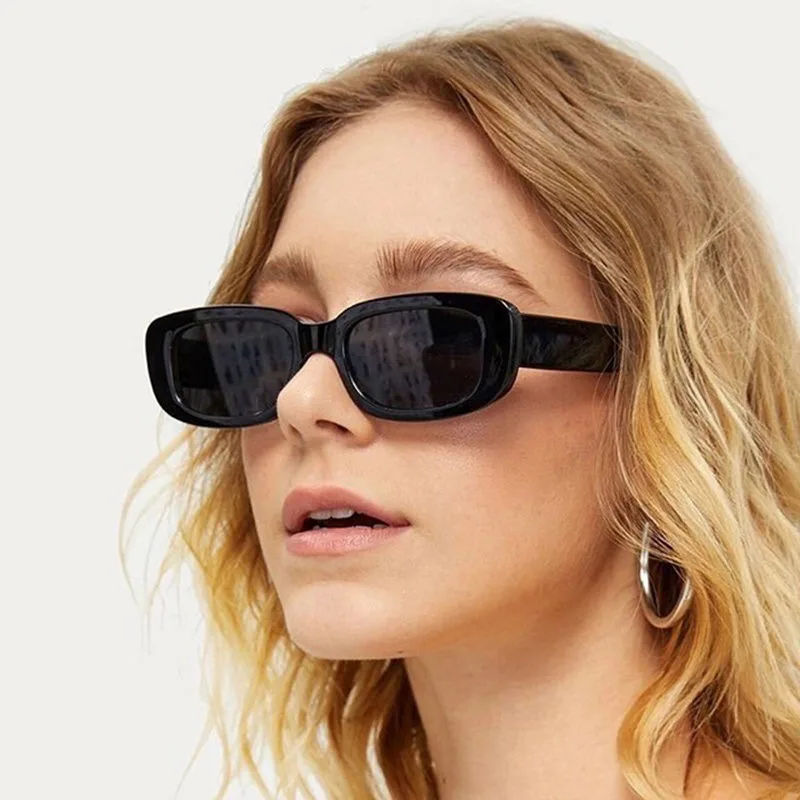 Gafas de sol de moda, gafas cuadradas Retro clásicas para mujer, gafas de sol rectangulares pequeñas de viaje Vintage de marca para mujer, gafas antideslumbrantes