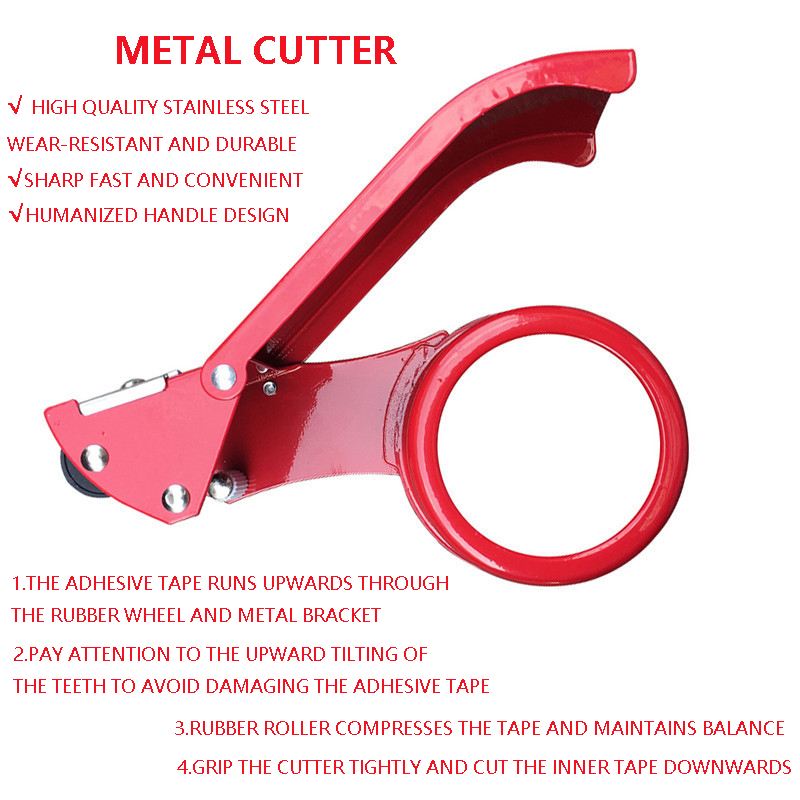 Creative Paper Box Tape Holder Transparent Tape Cutter Metal Sealing Device 6cm Thick Iron Manual Tool Sealing Packaging Machine
