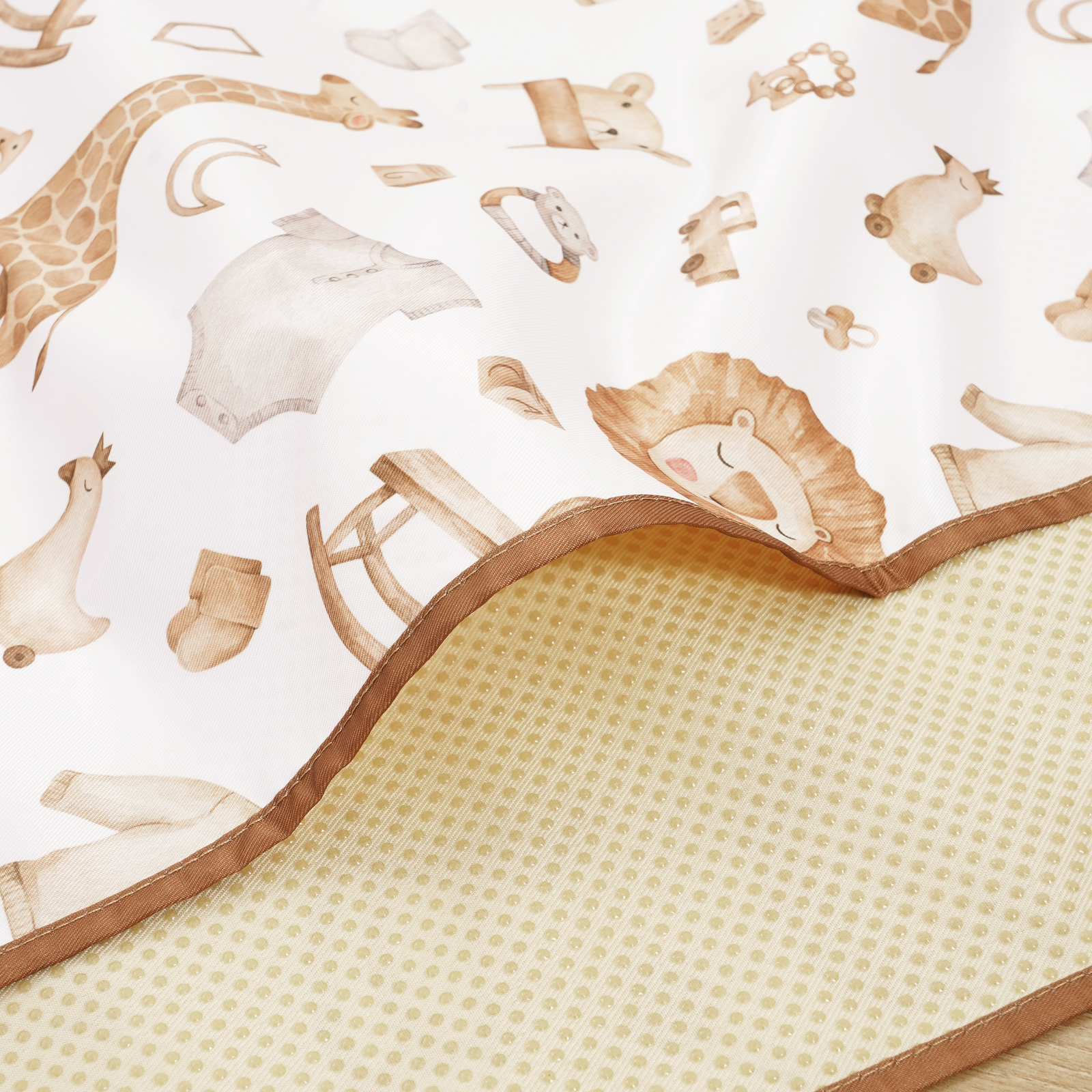 Happy Flute Baby Play Mat, Baby Crawling Mat แบบพกพากันน้ํา, Anti-Slip พับ Playmat สําหรับทารกในร่มหรือกลางแจ้ง