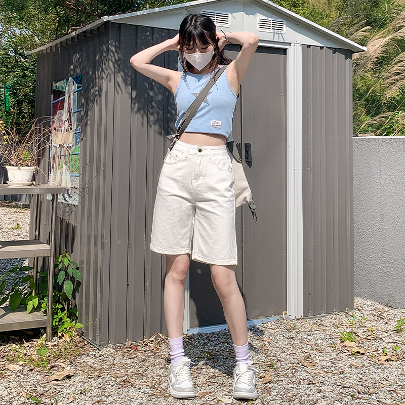 Zoenova Gürtel Shorts Jeans Frauen Baggy Y2k Mode Straight Vintage Streetwear Denim 2024 Sommer lose Femme Denim kurze Hosen